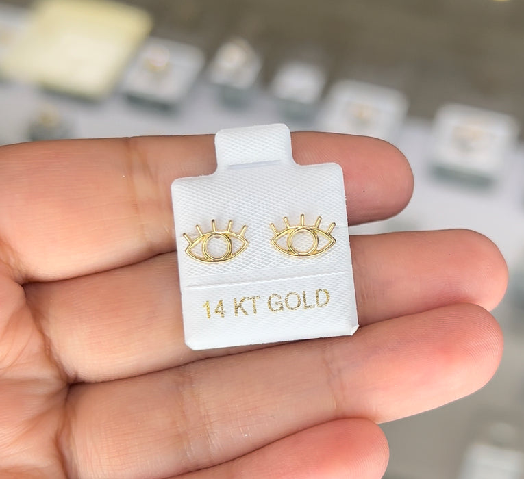 14K Gold Women’s Eye Earrings