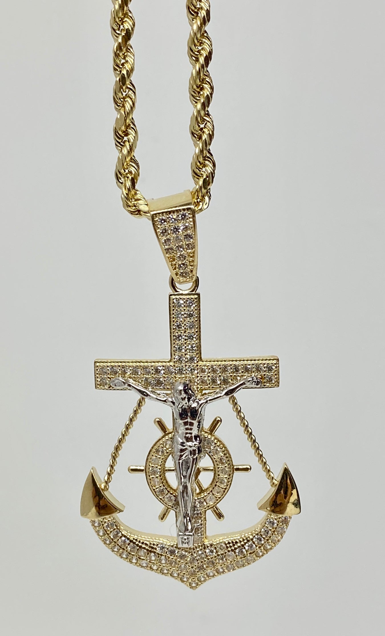14k Gold anchor pendants